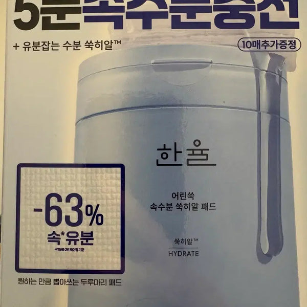 [BUNJANG] Hanyul Artemisia Calming Moisture Pad Toner Pad / 한율 어린쑥 속수분 쑥히알 패드 토너패드 (원가 29000원)