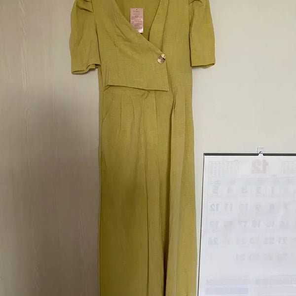 [BUNJANG] Marni Wrap Dress Yellow / 마르니 랩 원피스 옐로우