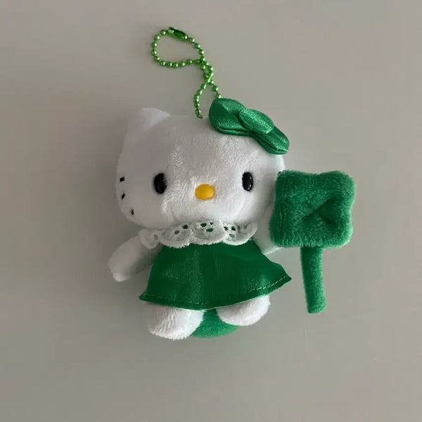 [BUNJANG] Sanrio Kitty 50th Anniversary Lucky Clover Keyring / 산리오 키티 50주년 팝업 키링 네잎클로버
