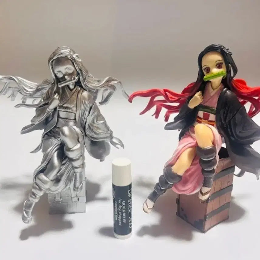 [BUNJANG] Demon Slayer Nezuko Kamado Figure Set (Repainted Silver & Standard) / 귀멸의 칼날 네즈코 피규어 2종 세트