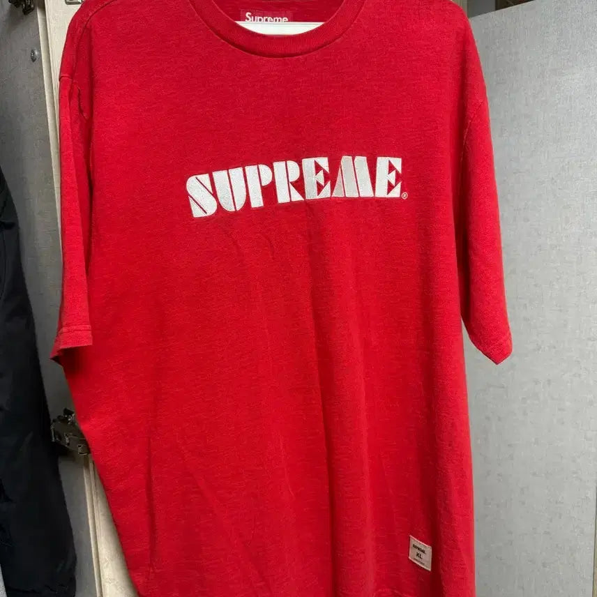 [BUNJANG] Supreme Red T-Shirt XL / 슈프림 반팔티 레드 XL