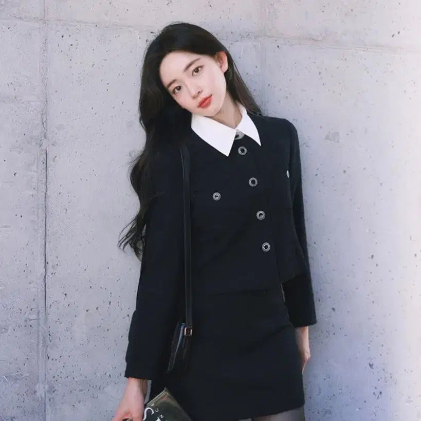 [BUNJANG] Milk Cocoa 1546 Silk Collar Tweed Jacket New / 밀크코코아 1546 실크카라 트위드 자켓 새상품