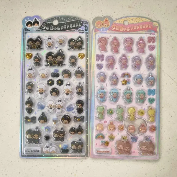 [BUNJANG] Monchhichi Bonbon Pop Seal Sticker / 몬치치 봉봉 우루추루 팝씰 스티커