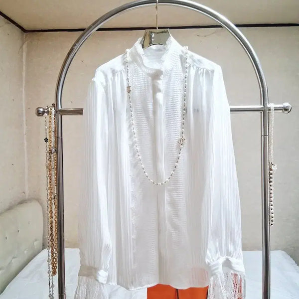 [BUNJANG] Luxury Lace Blouse / 럭셔리 레이스 고급 브라우스