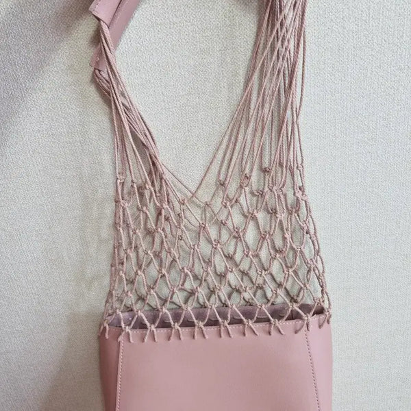 [BUNJANG] Net Tote Bag with Inner Pouch / 그물 토트백