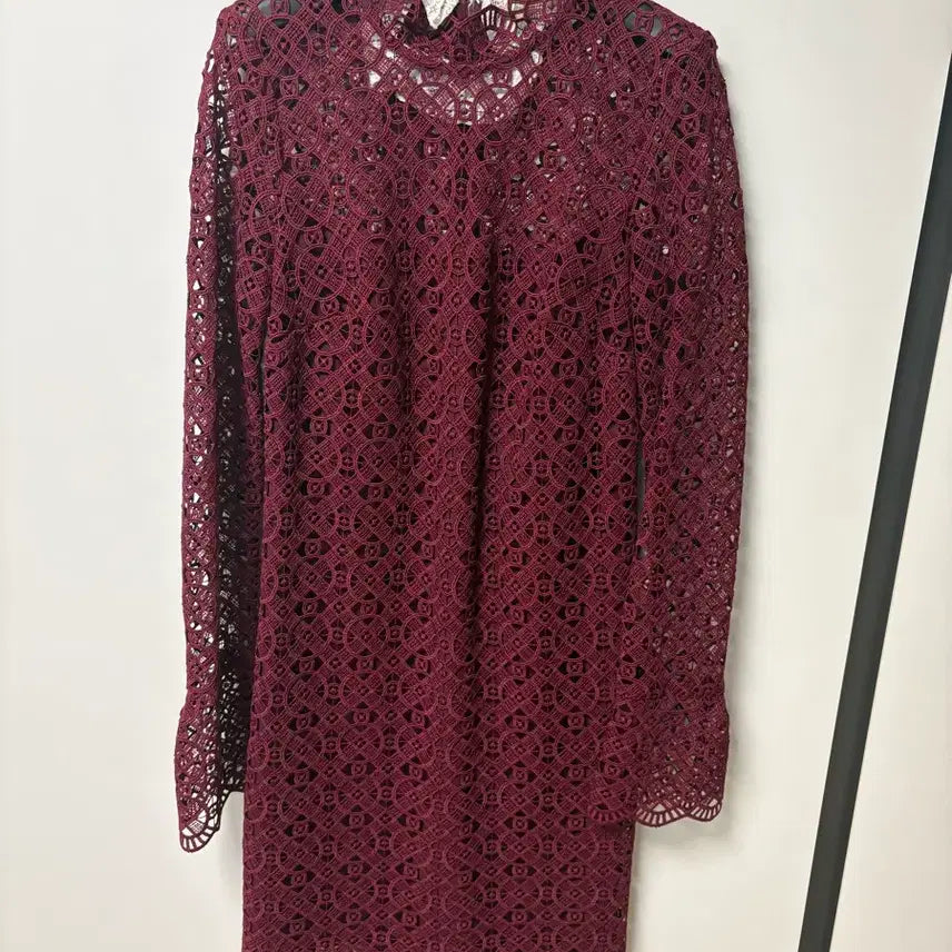 [BUNJANG] Sandro Lace Dress Burgundy / 산드로 SANDRO 레이스 원피스