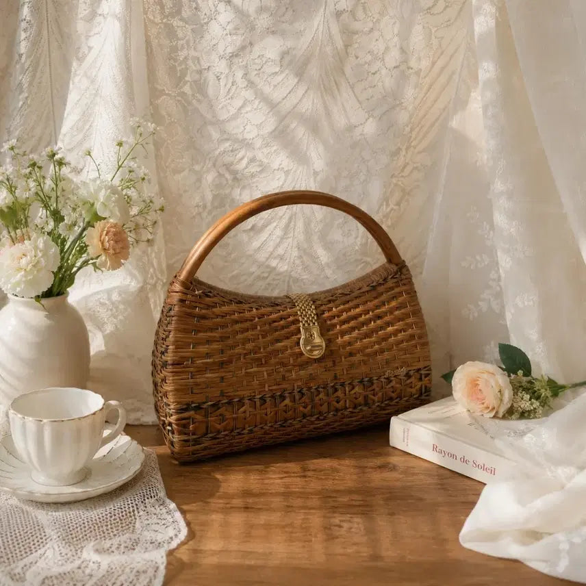 [BUNJANG] Vintage Rattan Tote Bag / 빈티지 라탄 핸드백