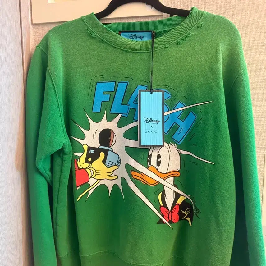 [BUNJANG] Gucci Disney Flash Sweatshirt Green / 구찌 디즈니 플래시 맨투맨 그린