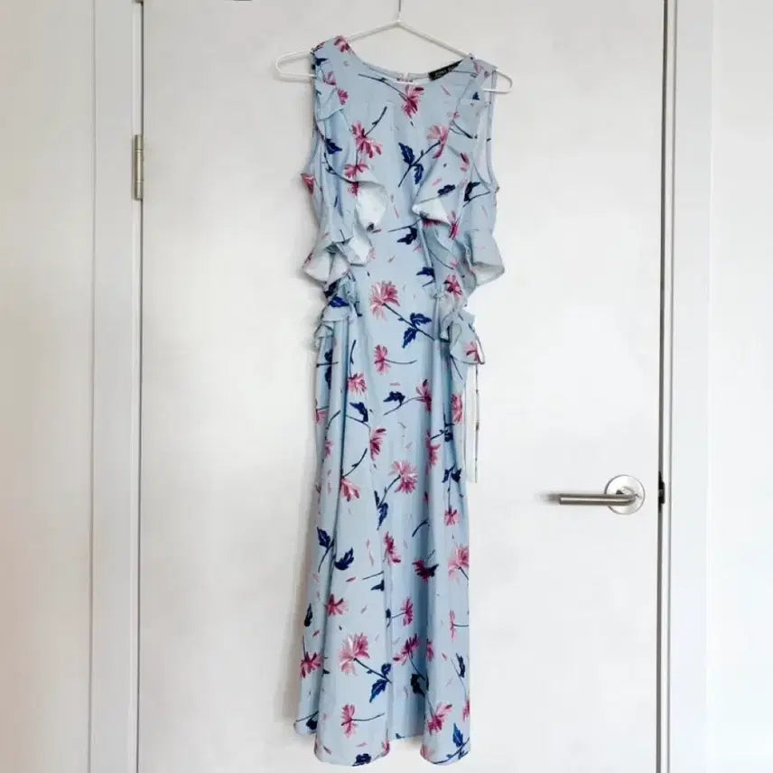 [BUNJANG] Flower Frill Dress S / 플라워 프릴 원피스 S