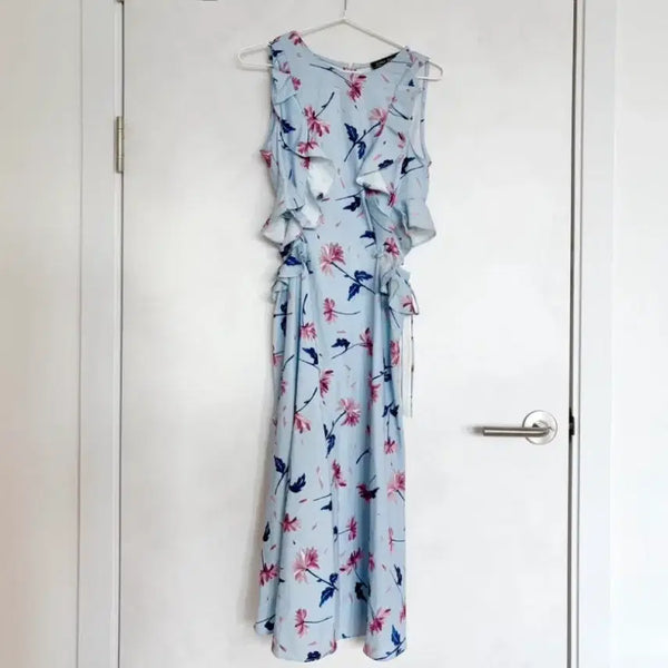 [BUNJANG] Flower Frill Dress S / 플라워 프릴 원피스 S