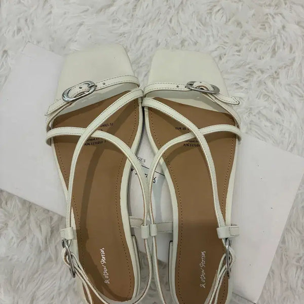 [BUNJANG] & Other Stories Leather Strap Sandals White 245 / &otherstories 앤아더스토리즈 가죽 스트랩 샌들 245 화이트