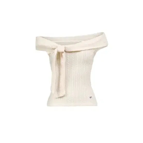 [BUNJANG] For:ing Sana Off-Shoulder Knit Ivory / 포어링 cana 사나 오프숄더 니트 아이보리