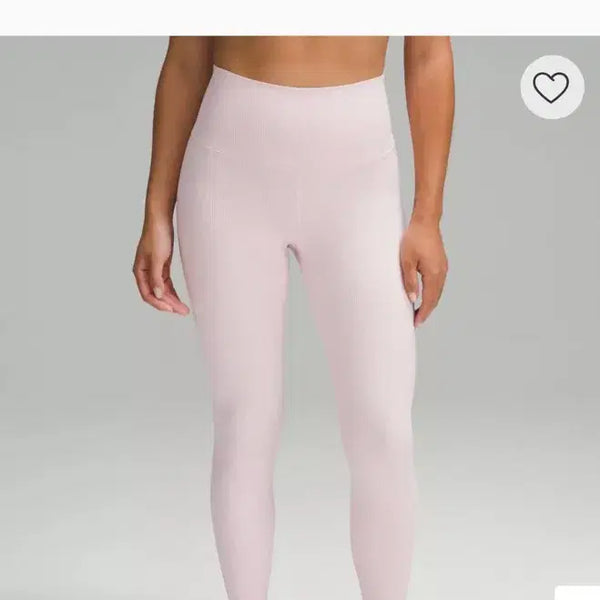 [BUNJANG] Lululemon Ribbed Align High-Rise Pants 24" Asia Fit (Flush Pink, XS) / 무배 룰루레몬 리브드 레깅스 24인치 아시아 핏