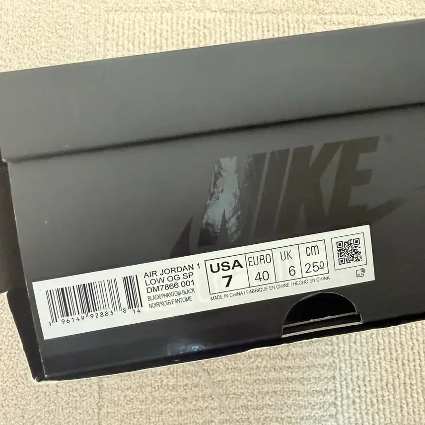 [BUNJANG] Jordan 1 x Travis Scott Retro Low OG SP Black Phantom / 250) 조던 1 x 트래비스 스캇 레트로 로우 OG SP 블랙 팬텀