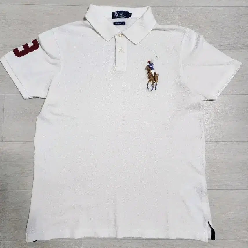 [BUNJANG] Polo Ralph Lauren Big Pony White Short Sleeve Polo Shirt XL / 폴로 랄프로렌 치프키프 빅포니 화이트 반팔 카라티셔츠 105