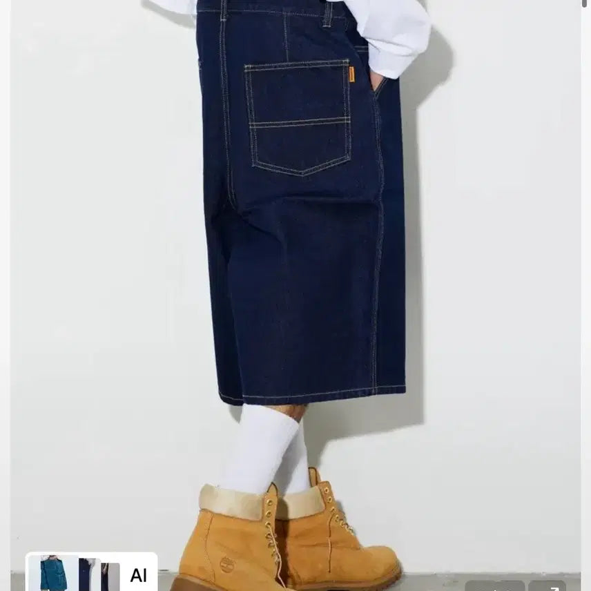 [BUNJANG] Philippe Faker Bermuda Wide Denim Pants XL New / 필립페이커 버뮤다 와이드 데님 팬츠 XL 새상품