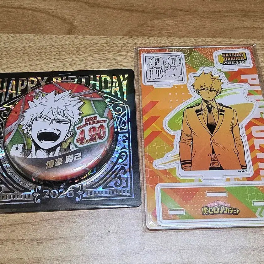 [BUNJANG] My Hero Academia Bakugo Birthday Badge Acrylic / [나의 히어로 아카데미아] 바쿠고 생일 뱃지, 아크릴