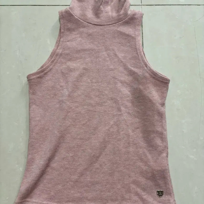 [BUNJANG] Pouring Pink Sleeveless Knit Top / 포어링 핑크 나시 니트 1회착용