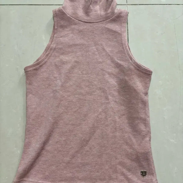 [BUNJANG] Pouring Pink Sleeveless Knit Top / 포어링 핑크 나시 니트 1회착용