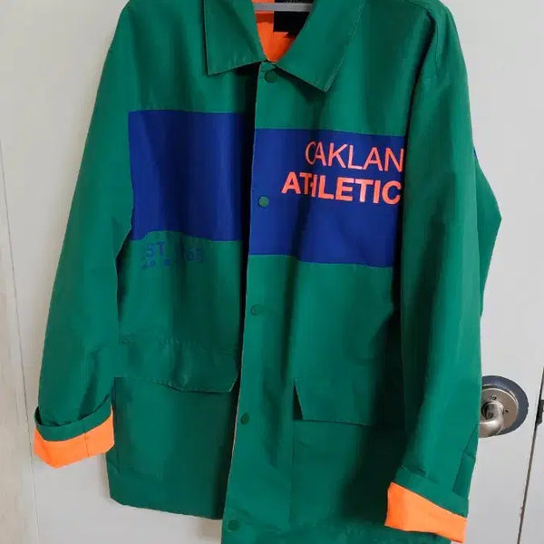 [BUNJANG] MLB Oakland Athletics Color Block Jacket / MLB 오클랜드 어슬레틱스 컬러배색자켓(705
