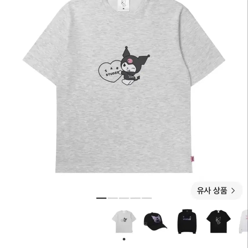 [BUNJANG] M x Kuromi Cotton Short Sleeve T-Shirt / [M]아이앱x쿠로미 반팔