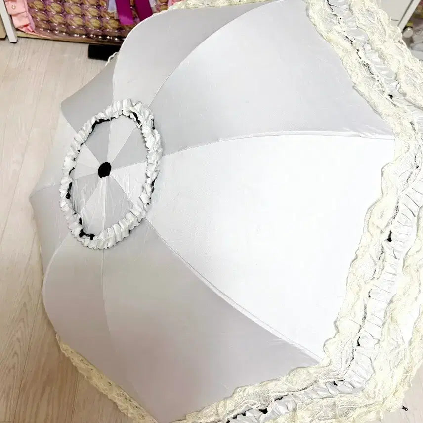 [BUNJANG] Lolita Lace Parasol Umbrella (Medium) / 로리타 레이스 양산 우산 중브