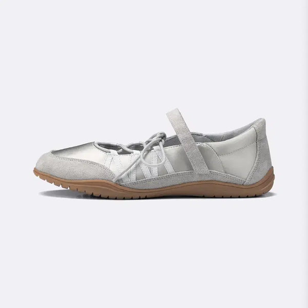[BUNJANG] Gucci Lace-Up Ballet Sneakers Silver / GU 지유 레이스업 발레 스니커즈 사이즈s