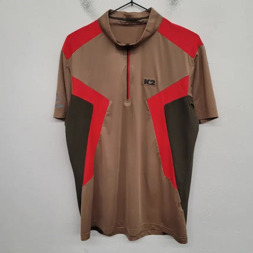 [BUNJANG] K2 Half-Zip Hiking T-Shirt / [100/L] K2 케이투 반집업 등산복 반팔티 티셔츠