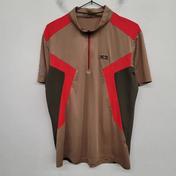 [BUNJANG] K2 Half-Zip Hiking T-Shirt / [100/L] K2 케이투 반집업 등산복 반팔티 티셔츠
