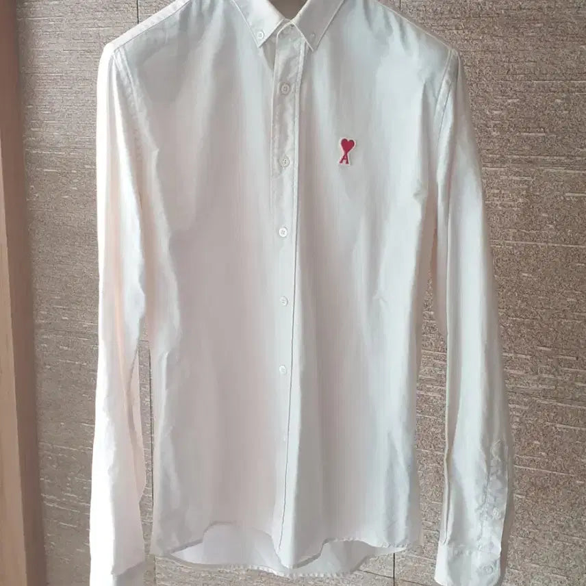 [BUNJANG] AMI Paris Regular Fit Cotton Shirt Cream / 아미 정품셔츠