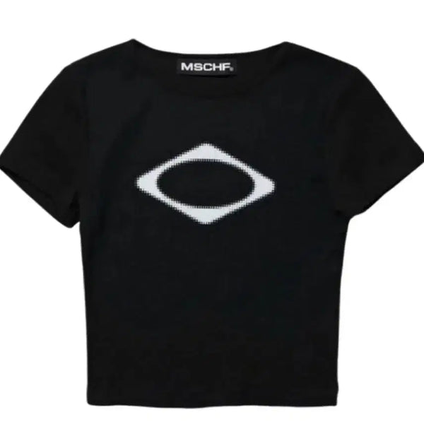 [BUNJANG] MSCHF Rhombus Blur T-shirt Mini Black / 미스치프 롬버스 블러 티셔츠 미니 블랙