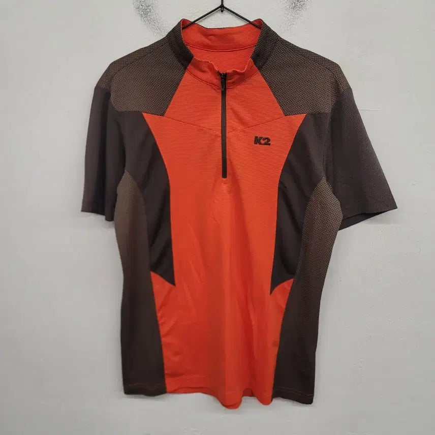 [BUNJANG] K2 Half-Zip Hiking Short-Sleeve T-Shirt / [95~100/M~L] K2 케이투 반집업 등산복 반팔티 티셔츠