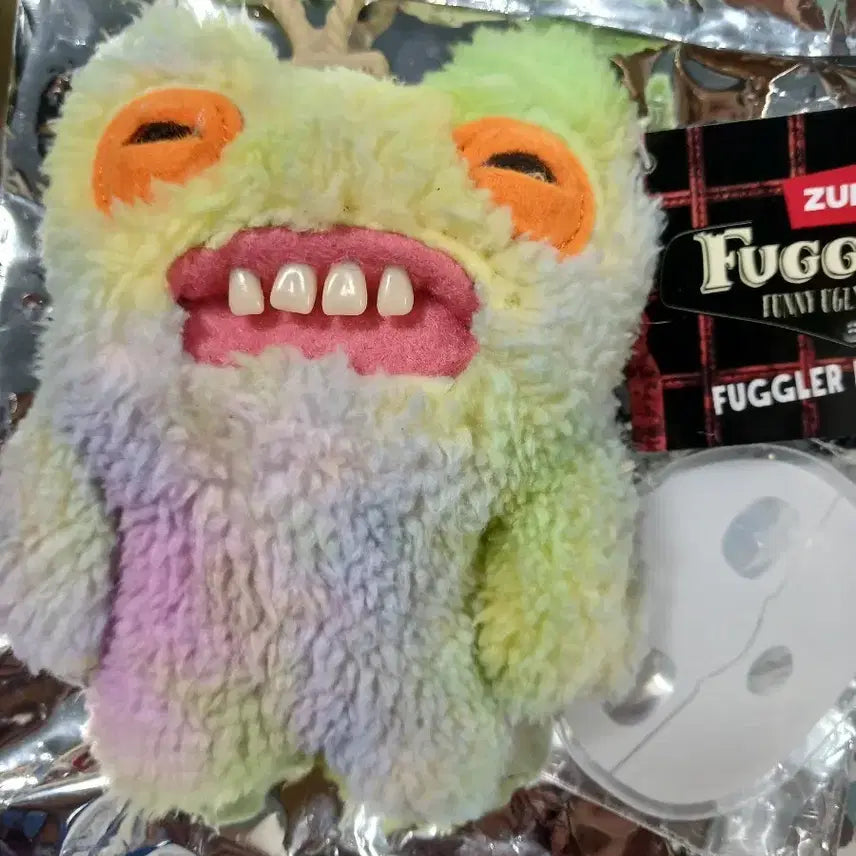 [BUNJANG] Fuggler Rainbow Plush Keychain with Name Tag / 새제품)정품 퍼글러 인형키링 네임텍포함 무지개 최저가팝니다