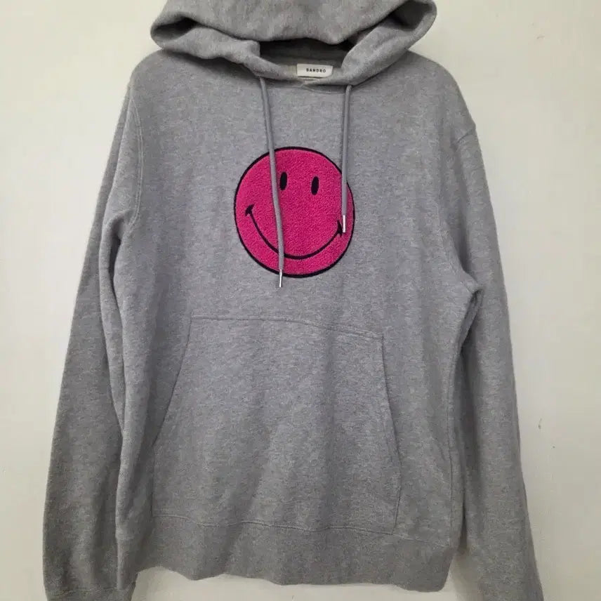 [BUNJANG] Sandro Smiley Hoodie Grey / 산드로 그레이 후드티