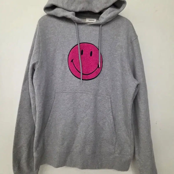 [BUNJANG] Sandro Smiley Hoodie Grey / 산드로 그레이 후드티