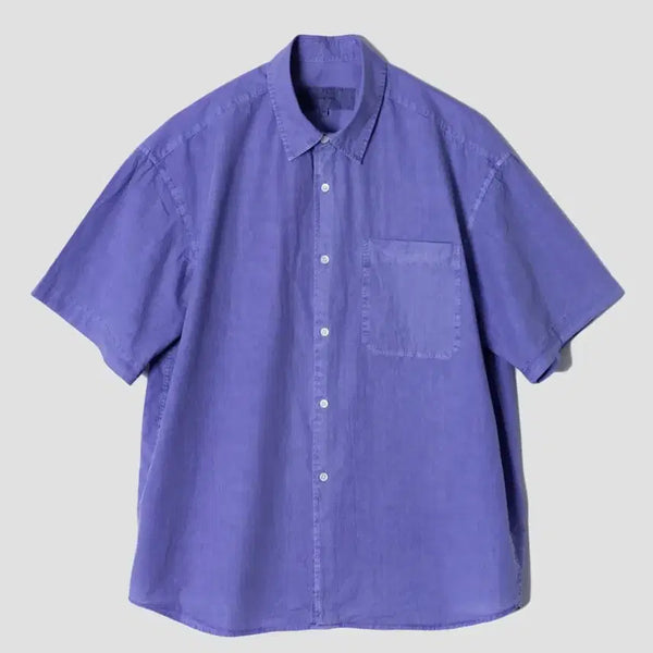 [BUNJANG] First Floor Dyed Summer Shirt Blue Violet / 퍼스트플로어 다이드 썸머 셔츠 블루바이올렛 44