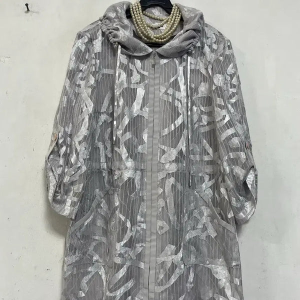 [BUNJANG] An Haeyoung Sheer Mesh Jacket Coat Windbreaker / N6646 안해영 망사 시스루 자켓.코트.바람막이