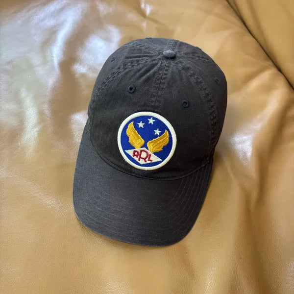 [BUNJANG] RRL Ralph Lauren Wing Logo 6-Panel Washed Black Cap / RRL 더블알엘 폴로 랄프로렌 윙로고 6패널 볼캡 모자 워시드 블랙