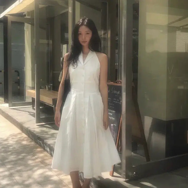 [BUNJANG] Parbang Holter Neck Dress (S) / 파르벵 홀터넥 원피스 s