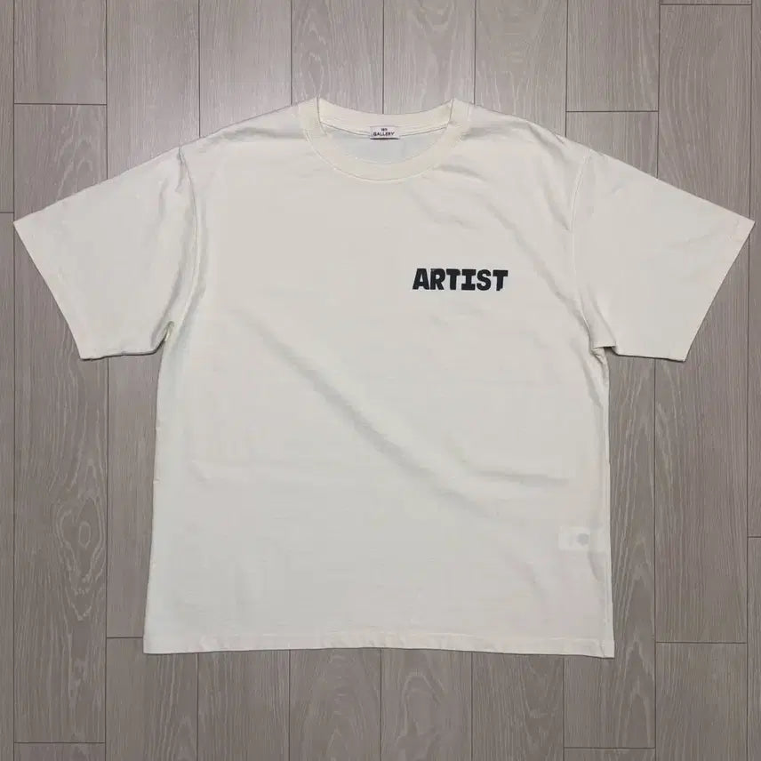 [BUNJANG] 1011 Gallery Artist Logo T-shirt Cream Size 2 (M) / 1011 갤러리 아티스트 로고 반팔티셔츠 크림 2