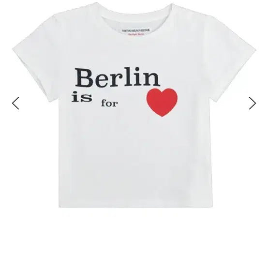 [BUNJANG] The Museum Visitor Berlin Heart T-Shirt White / [새상품] 더뮤지엄비지터 베를린 하트 반팔 팔아요