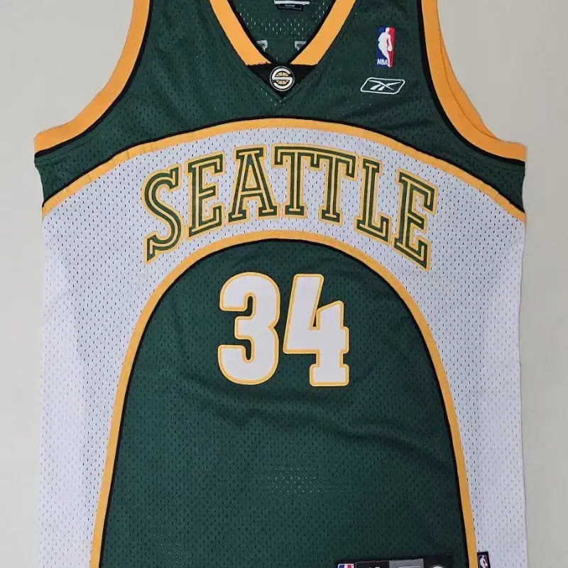 [BUNJANG] Reebok Seattle SuperSonics Ray Allen Basketball Jersey M / 리복 NBA 시애틀 슈퍼소닉스 레이앨런  농구져지 100-105