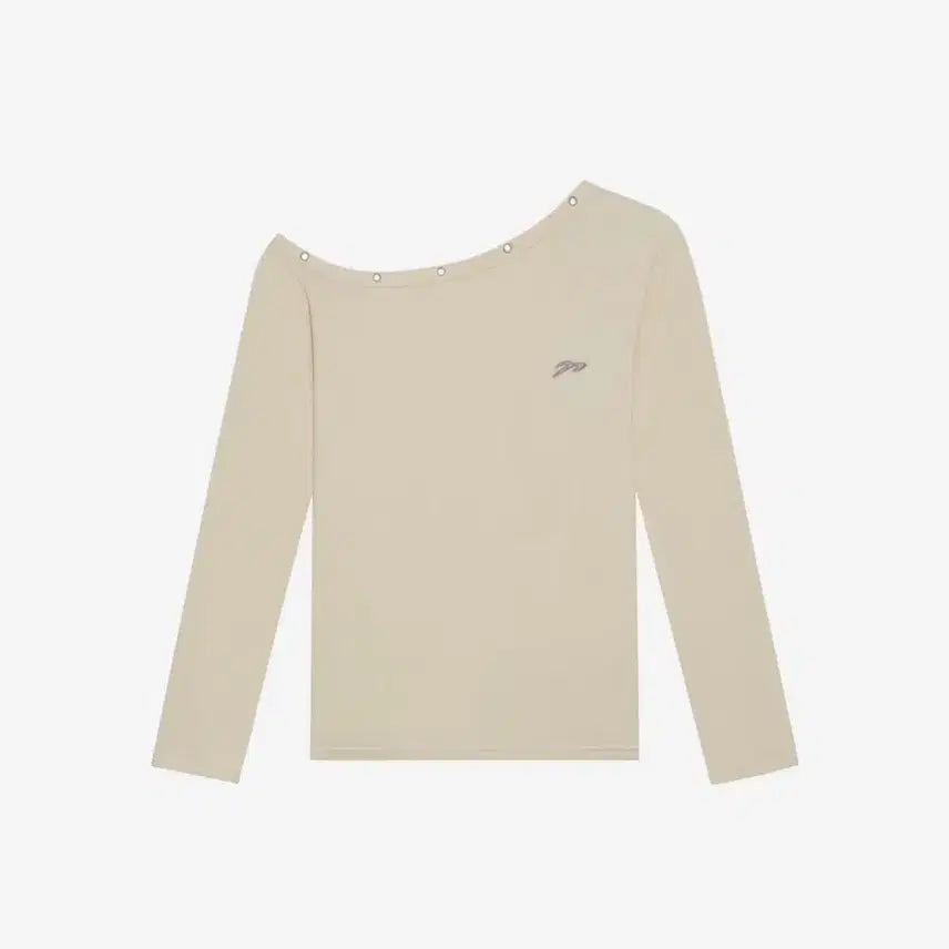[BUNJANG] Tangsan Magnesium x Songi Songi One-Shoulder Eyelet Long Sleeve (Lemon) / 탄산마그네슘 x 송이송이 원숄더 아일렛 롱슬리브 (레몬)