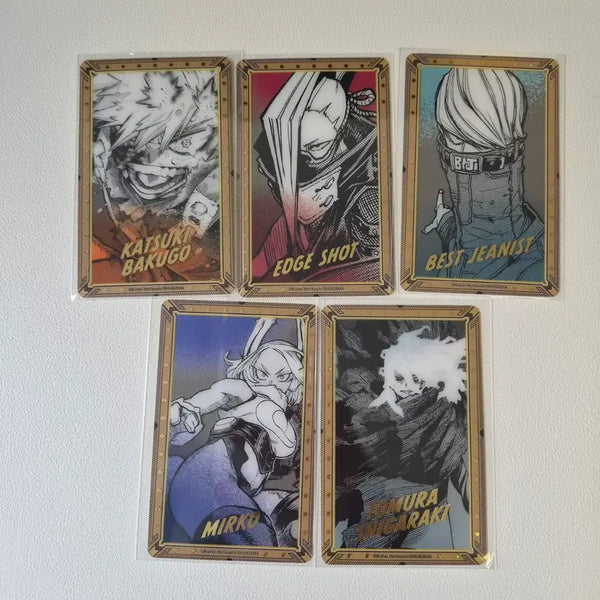 [BUNJANG] My Hero Academia - Bakugo Original Art Exhibition Gilt Foil Clear Card Set / 히로아카 나히아 바쿠고 원화전 금박호일 클리어카드 세트 일괄 정리
