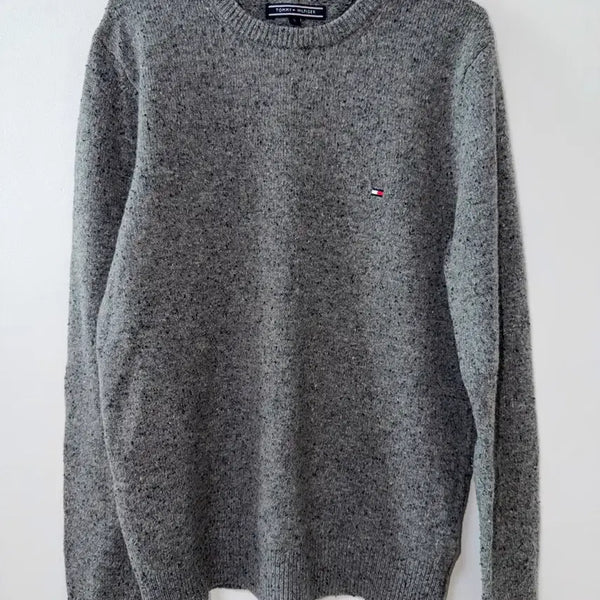 [BUNJANG] Tommy Hilfiger Basic Grey Knit Sweater Size S / 타미힐피거 베이직 그레이 니트 스웨터 S