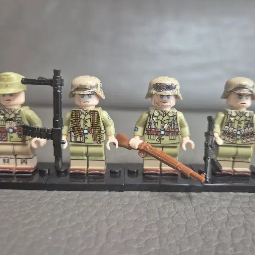 [BUNJANG] LEGO Compatible German Afrika Korps 4-Sided Print 4-Figure Set / 레고 호환 독일군 아프리카 군단 4면인쇄 4인세트