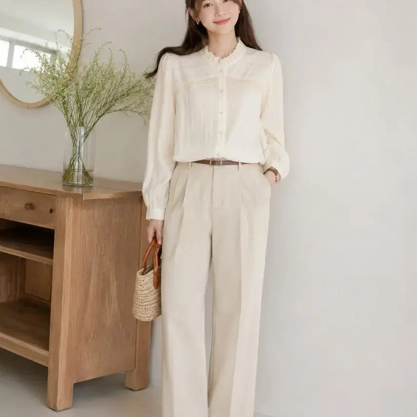 [BUNJANG] LEELIN 100% Cotton Blouse / 리린 LEELIN  블라우스