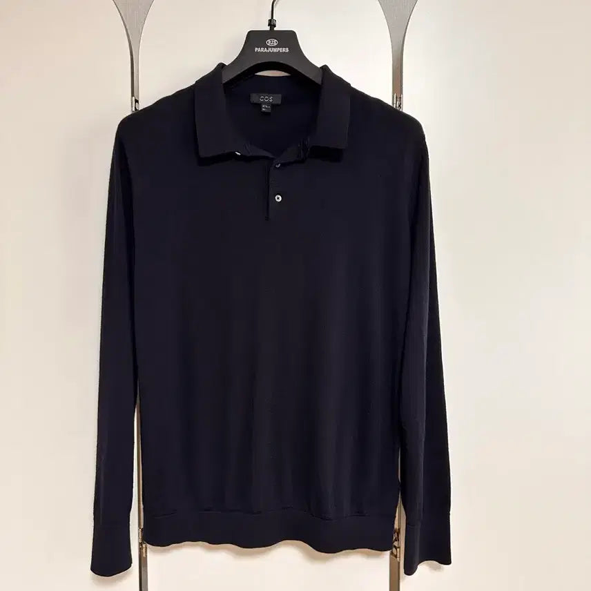 [BUNJANG] COS Navy 100% Wool Knit Polo Shirt XL / COS 네이비 100% 울 니트 폴로셔츠 XL 상태좋아요