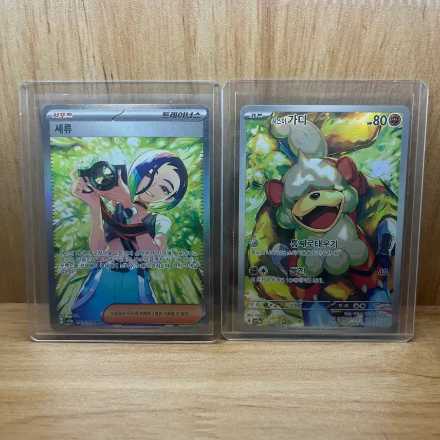 [BUNJANG] Pokemon Card Ryu & Garde Illustration Set / 포켓몬카드 세류 sar & 가디 ar 일러세트(교환 가능)