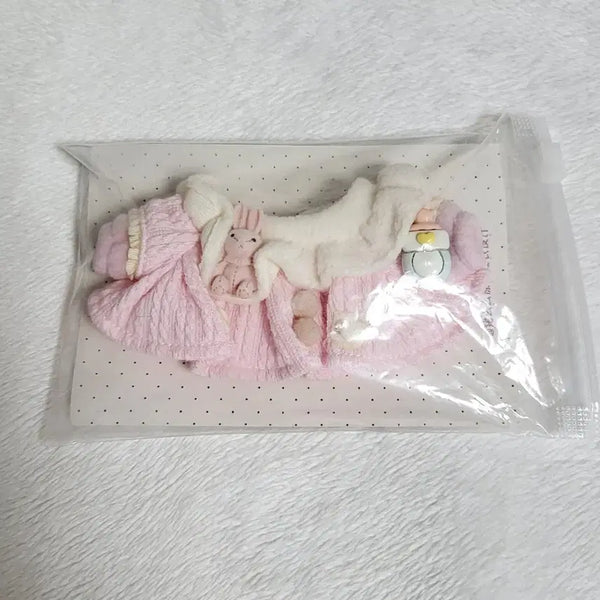 [BUNJANG] 10cm Doll Clothes Soft Cheese Pink Blue Unattributed Dress / 10cm인형옷 소프트치즈 핑크 블루 무속성 원피스